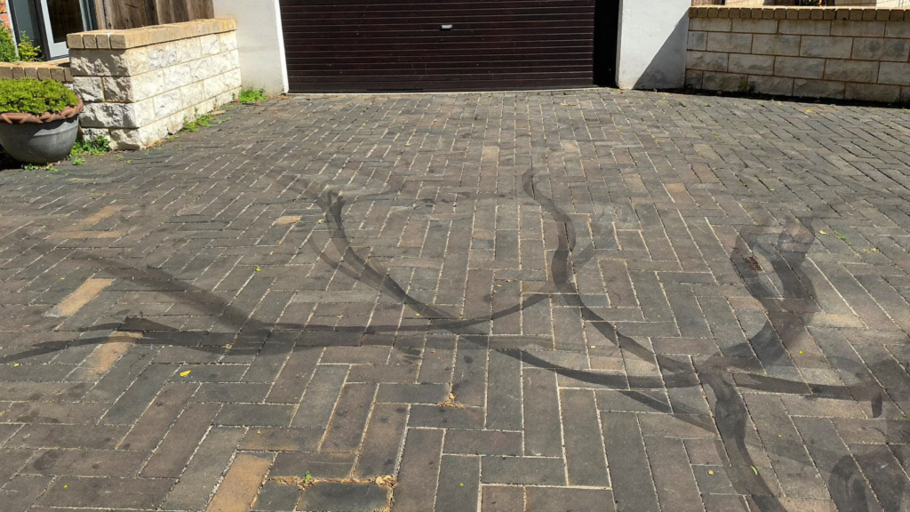 Driveway pressure clean before