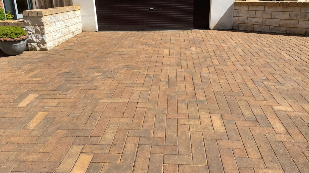 Driveway pressure clean after